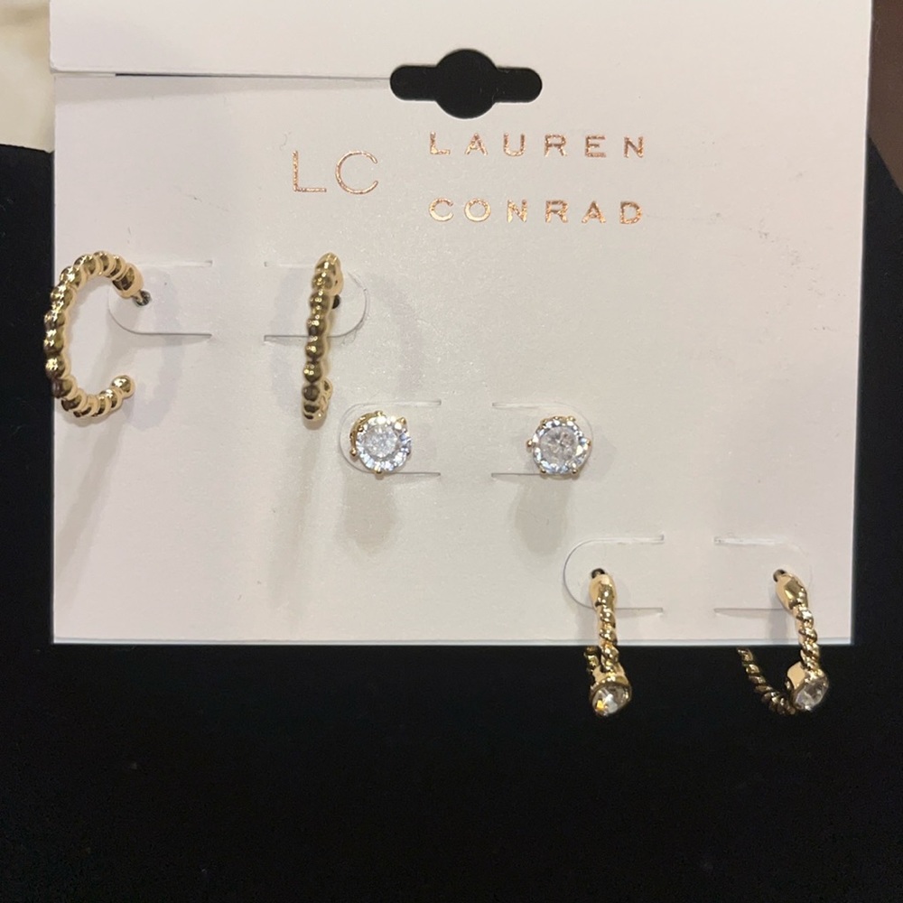 Lauren Conrad 3 Pairs of Earrings
